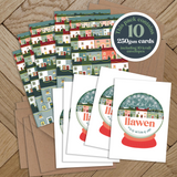 Snowglobe homes A7 card pack