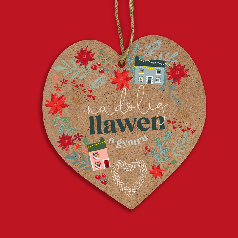 Nadolig Llawen heart Christmas Decoration