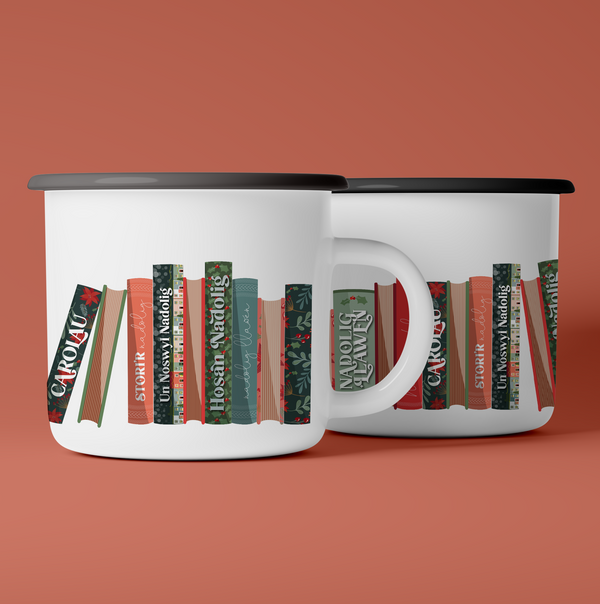 Christmas books mug