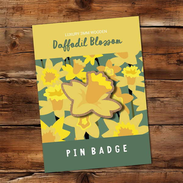 Daffodil Blossom Pin Badge