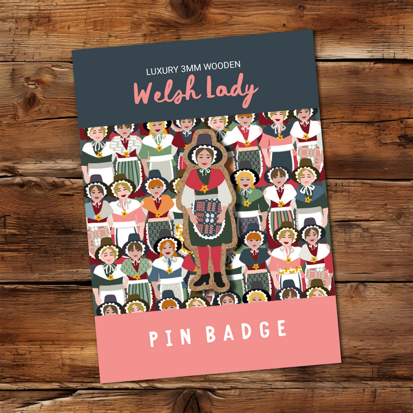 Welsh Lady Pin Badge