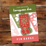 Lovespoon duo Pin Badge