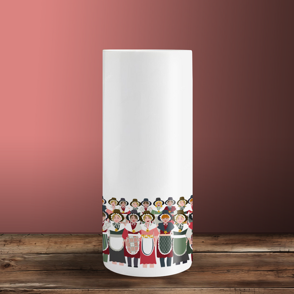 Welsh Ladies Tall Ceramic Vase