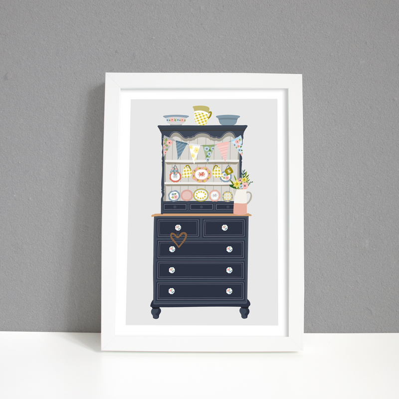 Welsh Dresser A4 Print / Framed and Unframed